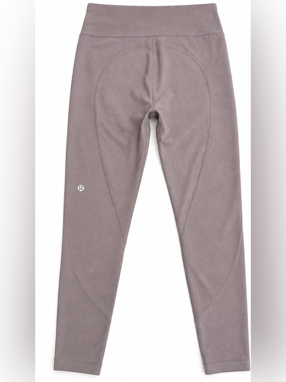 Lululemon Leggings Size 8 Heathered Lavender 23” Ankle 7/8 Ribbed Waist